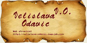 Velislava Odavić vizit kartica